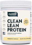 🌱 vanilla probiotic clean lean protein - pea protein powder with probiotics for digestive support, vegan protein shake, gut health, non-gmo, 20 servings, 1.1 lb logo