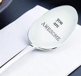 img 2 attached to 🥄 You Are Awesome Spoon - Engraved Spoon - Best Friends Gift - Cute Spoon - Gift for Him/Her - Lovers Spoon Gift - SP_017