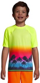 img 1 attached to 🌞 Ultimate Sun Shield: Lands' End Kids Short Sleeve UPF 50 Sun Protection Rash Guard