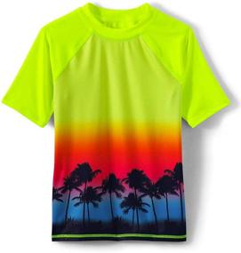 img 4 attached to 🌞 Ultimate Sun Shield: Lands' End Kids Short Sleeve UPF 50 Sun Protection Rash Guard