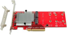 img 4 attached to Ableconn PEXM2-130 Dual PCIe NVMe M.2 SSDs Carrier Adapter Card (ASMedia ASM2824 Switch) - High-Speed 2X M.2 NGFF PCIe NVMe SSD Support for Mac & PC (PCIe x8, Non-Bifurcation Motherboard)