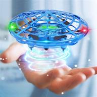 🚁 hands-free mini drone flying toy - hand operated ufo helicopter for kids or adults, easy indoor outdoor flying ball drone toys for boys girls (blue) logo