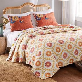 img 1 attached to Barefoot Bungalow Topanga Quilt Set, King/California King (3 Piece), Multicolor