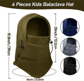 img 3 attached to Stay Warm in Style with the 4-Piece Kids Winter Windproof Hat – Unisex Balaclava Ski Face Covering for Thick, Cozy Protection