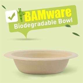 img 3 attached to 🌍 Green Earth 16 oz 125-Count Compostable Bowls, Natural Bamboo Fiber, Everyday Tableware - Biodegradable, eco-friendly, and microwave-safe disposable round bowls - Gluten-Free