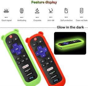 img 2 attached to 2-Pack Silicone Protective Case for TCL Roku TV Remote Control - Anti-Slip Shockproof Glow in The Dark Cover for Roku TV Remote - Enhanced SEO