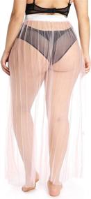 img 3 attached to 👗 XAKALAKA Women's Sheer Mesh Maxi Skirt - Casual Beach Party Long Skirts