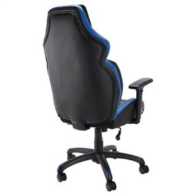 img 1 attached to 🎮 Amazon Basics Ergonomic Gaming Chair: Bluetooth Speakers, Mic, Height Control - Blue