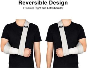 img 1 attached to 🤕 SupreGear Arm Sling 71 inch / 180cm (Grey) - Adjustable Lightweight Shoulder Immobilizer for Comfortable Medical Support of Injured Arm, Hand, Elbow - Breathable Shoulder Support