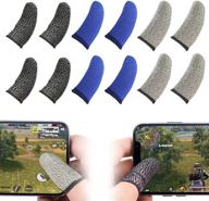 🕹️ 12pack mobile game controller finger sleeve sets - full touch screen thumb sleeves for pubg mobile/rules of survival/knives out - anti-sweat, breathable, sensitive shoot and aim for android & ios logo