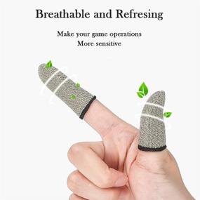 img 1 attached to 🕹️ 12Pack Mobile Game Controller Finger Sleeve Sets - Full Touch Screen Thumb Sleeves for PUBG Mobile/Rules of Survival/Knives Out - Anti-Sweat, Breathable, Sensitive Shoot and Aim for Android & iOS