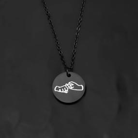 img 2 attached to 🤟 ASL Necklace: BEKECH Friendship Charm Pendant - Sign Language Jewelry and Gift for BFF, Best Friend, and Soul Sister