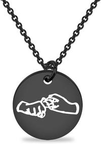 img 4 attached to 🤟 ASL Necklace: BEKECH Friendship Charm Pendant - Sign Language Jewelry and Gift for BFF, Best Friend, and Soul Sister