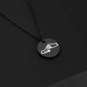 img 1 attached to 🤟 ASL Necklace: BEKECH Friendship Charm Pendant - Sign Language Jewelry and Gift for BFF, Best Friend, and Soul Sister