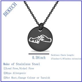 img 3 attached to 🤟 ASL Necklace: BEKECH Friendship Charm Pendant - Sign Language Jewelry and Gift for BFF, Best Friend, and Soul Sister