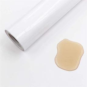 img 3 attached to 🏡 Enhance Your Space with White Glossy Vinyl Film Removable Self-Adhesive Peel and Stick Wallpaper for Countertops, Furniture, and Shelves - 15.7" X 118