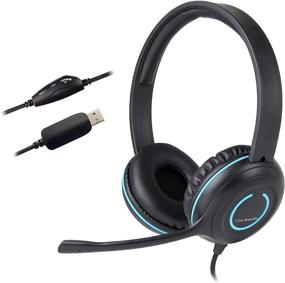 img 4 attached to 🎧 Cyber Acoustics AC-5008A: Stereo USB Headset with In-line Controls, Noise Cancelling Mic, and Adjustable Mic Boom for PC & Mac – Ideal for Classroom, Home, or Office