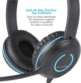 img 2 attached to 🎧 Cyber Acoustics AC-5008A: Stereo USB Headset with In-line Controls, Noise Cancelling Mic, and Adjustable Mic Boom for PC & Mac – Ideal for Classroom, Home, or Office