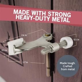 img 1 attached to 🚪 Jack N’ Drill Hinge Pin Door Stop (7 Pack) - Door Stopper for Hinges, Durable Metal Construction to Prevent Wall Damage and Enhance Door Security