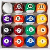 🎱 premium 2-1/4" regulation size billiard balls: complete pool table replacement set (16 resin balls) logo