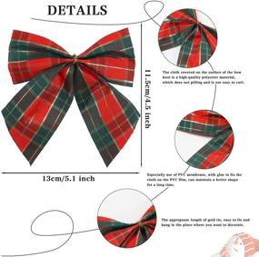 img 1 attached to 🎄 Enhance your Christmas Spirit with LessMo 9 PCS Decorative Bows - Perfect for Wreaths, Trees, Gifts, and Parties!