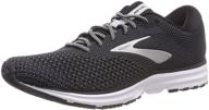 brooks revel men's running shoe in black and grey логотип