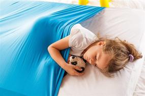 img 2 attached to 🤗 Hug Sheets-Sensory Compression Blanket, (Light Blue) Twin Size Compression Sheets for Kids, Toddlers, and Adults - Best Alternative to Weighted Blankets, Cool, Stretchy, Breathable Sheets That Offer a Cozy Cuddle