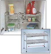 atb 2 tier expandable adjustable under sink shelf storage: the ultimate kitchen organizer logo