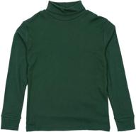 leveret cotton turtleneck uniform green logo