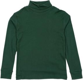 img 1 attached to Leveret Cotton Turtleneck Uniform Green