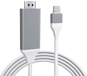 img 4 attached to 🔌 Apple MFi Certified Lightning to HDMI Adapter Cable for iPhone iPad - White, 1080p HD TV Connector Cable for TV/Projector/Monitor