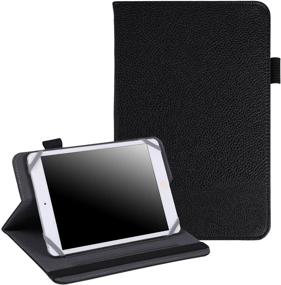 img 4 attached to 📱 HDE 7-8" Tablet Case: Universal Protective Folio Stand Cover for iPad Mini and Touchscreen Tablets in Black