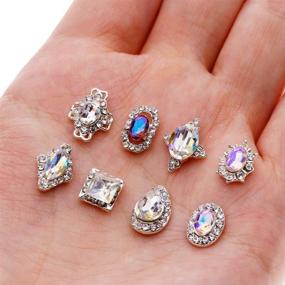 img 2 attached to 💎 30-Piece Set of Large Crystal Rhinestones and Gems for DIY Nail Art, Crafts, and Jewelry Making