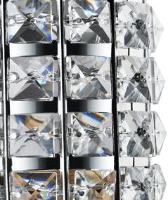 img 1 attached to 💡 Modern Decorative Crystal Wall Sconces - INHDBOX Wall Lamp Light with E27 Socket 5W Bulb for Living Room, Bathroom, Bedroom, Hallway - Silver Finish