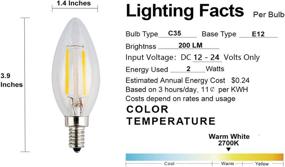 img 2 attached to OPALRAY 12-24V LED Candelabra Bulb, Equivalent to Incandescent