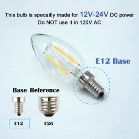 img 3 attached to OPALRAY 12-24V LED Candelabra Bulb, Equivalent to Incandescent