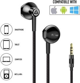 img 1 attached to LUDOS SPECTA Wired Earbuds - In-Ear Headphones with Universal Microphone, Enhanced Bass, Dynamic Sound, Noise Isolation - iPhone, iPad, Samsung, Computer, Smartphone, Tablet Compatible