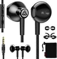 ludos specta wired earbuds - in-ear headphones with universal microphone, enhanced bass, dynamic sound, noise isolation - iphone, ipad, samsung, computer, smartphone, tablet compatible logo