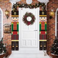 🎅 gusgopo nutcracker soldier merry christmas door banners: festive decorations for home and outdoor spaces логотип