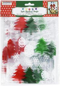 img 2 attached to 🎁 Set of 4 Holiday Basket Bags With Twist Ties, Featuring 4 Beautiful Designs