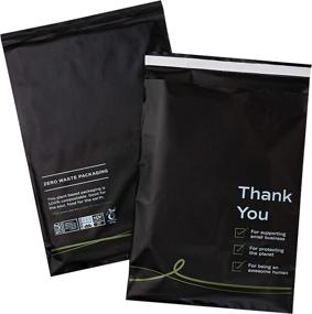 img 4 attached to 🌱 Parsoul Black Thank You 100% Compostable Poly Mailers - Eco-friendly Shipping Bags, 100 Pack of Biodegradable 10x13 Bags