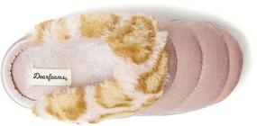 img 1 attached to 🐆 Stylish and cozy Dearfoams Unisex Evelyn Leopard Slipper Boys' Shoes: Ideal for trendy comfort