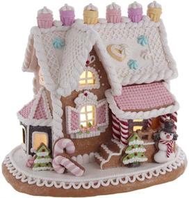 img 4 attached to 🏠 Kurt S. Adler 9-Inch LED Lights Gingerbread House: Festive Multi-Colored Delight!