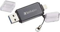 💾 verbatim 64 гб накопитель "store 'n' go dual usb 3.0" - флеш-накопитель для устройств apple lightning - графит - высокоскоростной передача данных логотип