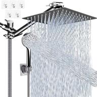 💦 high pressure 10-inch rainfall shower head set - wuyule, with handheld shower combo, stainless steel bath shower head, 9 settings, anti-leak feature, includes holder logo