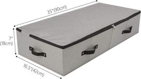 img 3 attached to 📦 AMJ Large Sturdy Underbed Storage Box with Zip Lid – Dark Gray: Spacious, Durable, and Easy-to-Use