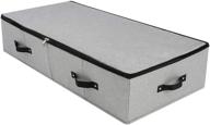 📦 amj large sturdy underbed storage box with zip lid – dark gray: spacious, durable, and easy-to-use логотип