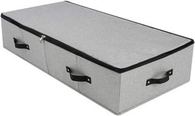 img 4 attached to 📦 AMJ Large Sturdy Underbed Storage Box with Zip Lid – Dark Gray: Spacious, Durable, and Easy-to-Use