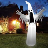 👻 joiedomi 12 ft halloween inflatable towering ghost with leds - spooky blow up decoration for indoor, outdoor, yard, garden, and lawn party decor logo