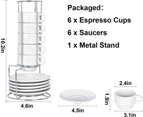 img 1 attached to ☕ Lifecapido Espresso Porcelain Stackable Demitasse: Elegant Drinkware for Your Daily Shot of Espresso